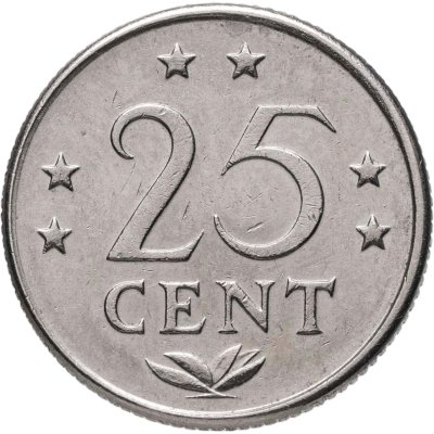 купить Нидерландские Антильские острова 25 центов (cents) 1975