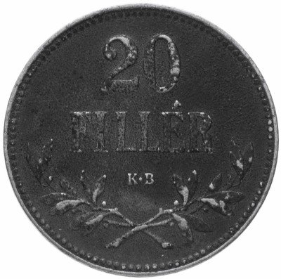 Купить Австро-Венгрия 20 филлеров 1916 (монета для Венгрии)