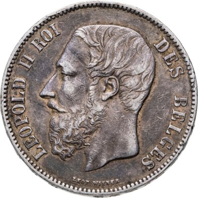 купить Бельгия 5 франков 1870