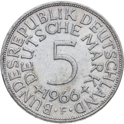 купить Германия 5 марок (deutsche mark) 1951-1965, случайный год, случайный монетный двор