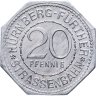 Купить Германия (Нюрнберг) нотгельд  20 пфеннигов 1921 "Ратуша в Фюрте" трамвайный жетон