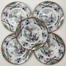 Купить Набор десертных тарелок на 5 персон, выполненных в восточном стиле, Petrus Regout Maastricht, фаянс, деколь с подрисовкой, Нидерланды, 1880-1900 гг.