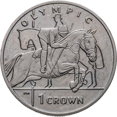 купить Остров Мэн 1 крона (crown) 2012 "XXX летние Олимпийские Игры, Лондон 2012 - Конный спорт"