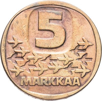 купить Финляндия 5 марок (markkaa) 1983 знак монетного двора 'K' - Timo Koivuranta