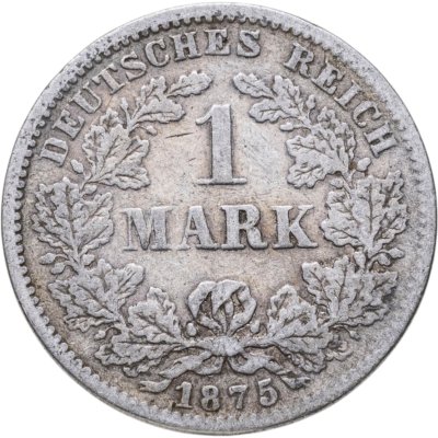 купить Германия 1 марка 1875 Знак монетного двора: "G" - Карлсруэ