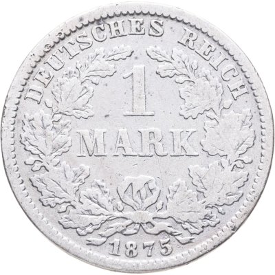 купить Германия 1 марка 1875 Знак монетного двора: "B" - Ганновер