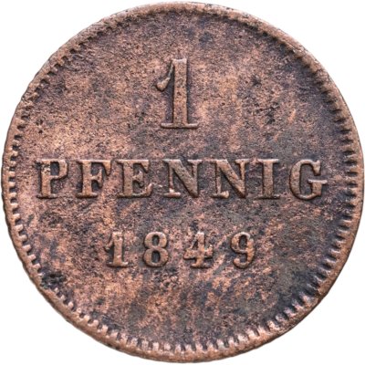купить Германия, Бавария 1 пфенниг 1849