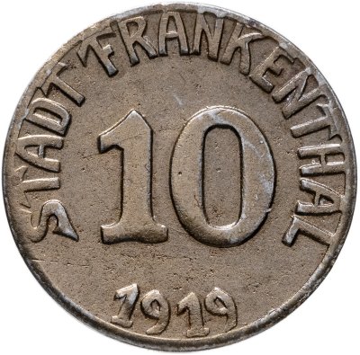 купить Германия, Франкенталь, нотгельд 10 пфеннигов 1919