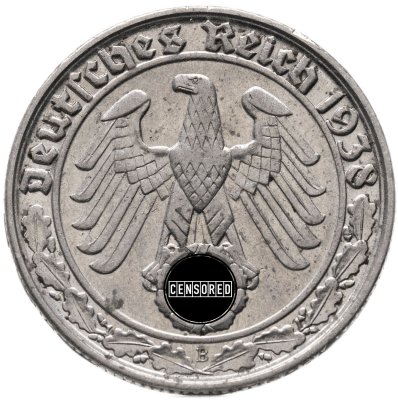 купить Германия, Третий рейх 50 рейхспфеннигов (reichspfennig) 1938