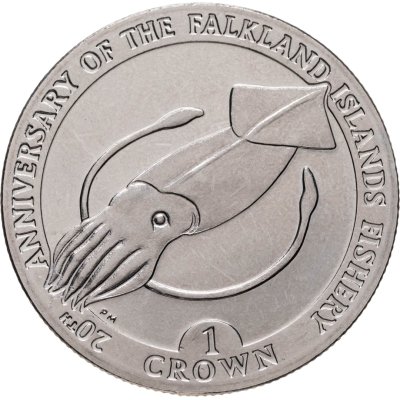 купить Фолклендские острова 1 крона (crown) 2007 "20 лет рыболовству на Фолклендских островах"