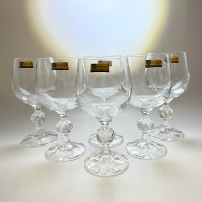 купить Набор из 6-ти винных бокалов, стекло, Bohemia Crystal (Bohemia Glass), Чехословакия, 1970-1990 гг.