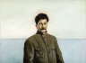 Купить Картина "Портрет И.В. Сталина" (по оригиналу И.И. Бродского, 1928 года) художник Ефанов (1921 г.р.), холст, масло, дерево, СССР, 1940-1950 гг.