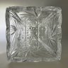 Купить Ваза квадратной формы, украшенная рельефным резным декором, хрусталь, алмазная грань, Восточная Европа, 1970-1990 гг.