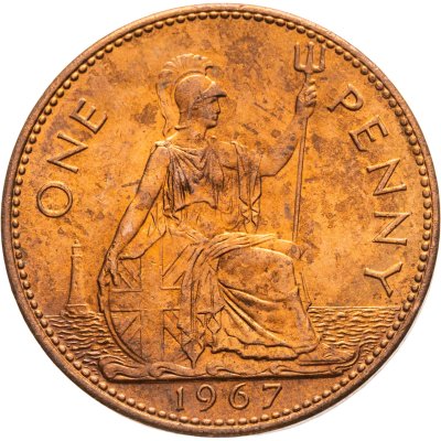 купить Великобритания 1 пенни (penny) 1967