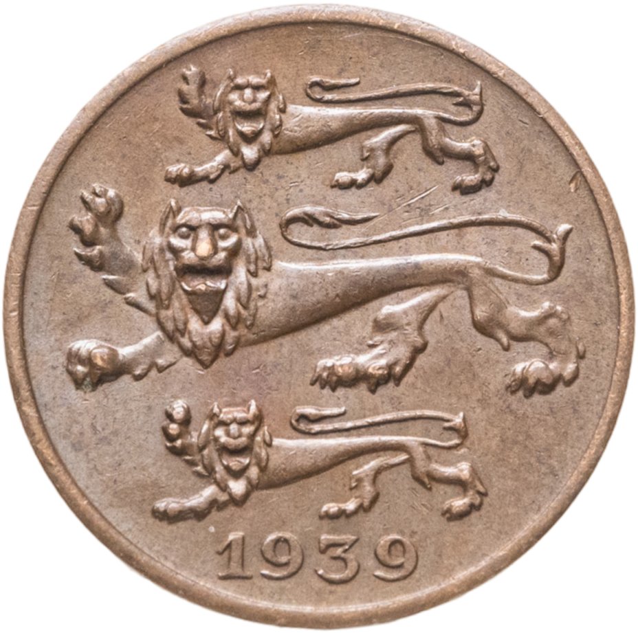 купить Эстония 1 сент (sent) 1939