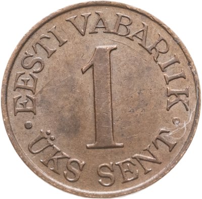купить Эстония 1 сент (sent) 1939