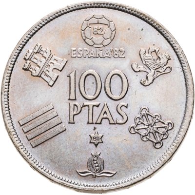 купить Испания 100 песет 1980 Чемпионат по футболу