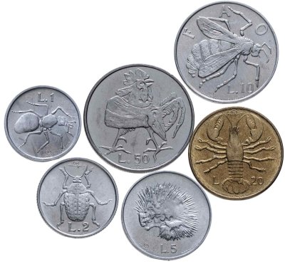 купить Сан-Марино годовой набор из 6 монет 1974