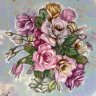 Купить Блюдо, украшенное букетом роз, фарфор, деколь, люстр, золочение, Западная Европа, 1960-1980 гг.