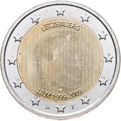 купить Люксембург 2 euro (евро) 2009 "10 лет Экономическому и валютному союзу Люксембург"