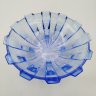 Купить Фруктовница голубого цвета, выполненная в стиле ар-деко, Heřmanova Hut, стекло, пресс, Чехословакия, 1930-1940 гг.