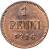 Купить 1 пенни (penni) 1916 Российская Финляндия