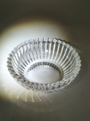 купить Ваза (конфетница) с рельефным декором, стекло, СССР, 1970-1990 гг.