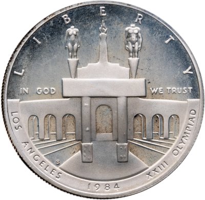 купить США 1 доллар 1984 "XXIII летние Олимпийские Игры 1984 в Лос-Анджелесе" в коинкарте