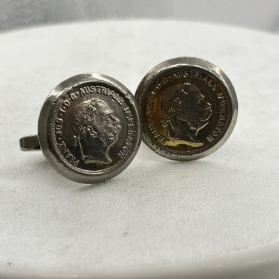 купить Запонки с копией австрийского дуката Франца Иосифа, металл, Западная Европа, 1900-1920 гг.