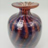 Купить Ваза миниатюрная с волнообразным декором сине-оранжевого цвета, Mdina Glass, стекло, Мальта, 2000-2010 гг.