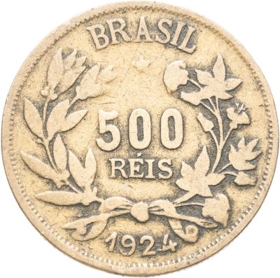 купить Бразилия 500 реалов (рейс, reis) 1924