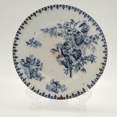 купить Тарелка пирожковая "Вьюнок", фаянс, деколь, Товарищество М.С. Кузнецова, Российская империя, 1889-1917 гг.