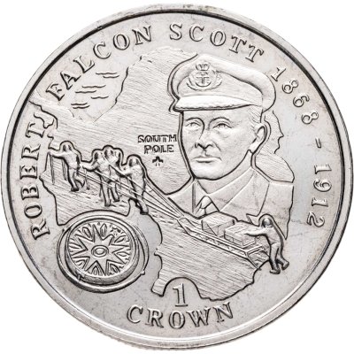 купить Остров Мэн 1 крона 1999 "Роберт Фолкон Скотт"