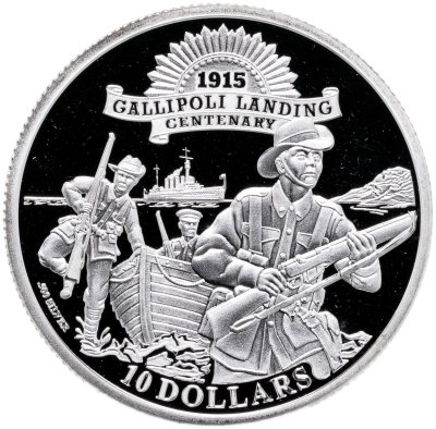 купить Кирибати 10 долларов 2015 "100 лет Дарданелльской операции"