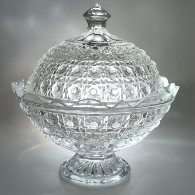 купить Конфетница "Шапка Мономаха", стекло, пресс, СССР, 1970-1990 гг.