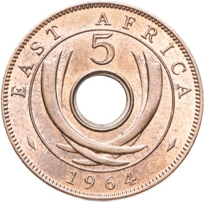 купить Британская Восточная Африка 5 центов (cents) 1964