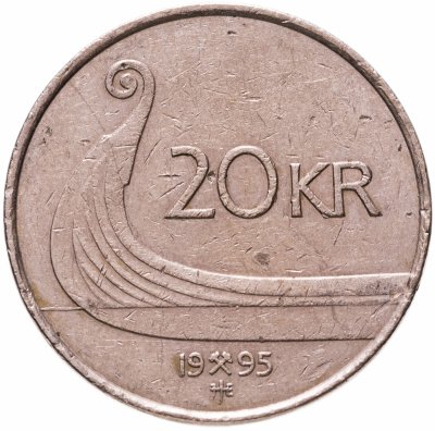 купить Норвегия 20 крон (kroner) 1995