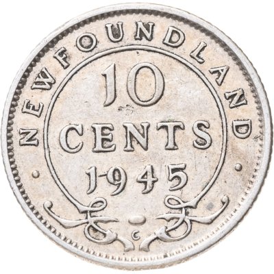 купить Ньюфаундленд 10 центов (cents) 1945