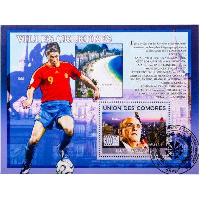 купить Коморы набор марок 1 квартблок "Спорт. Футбол" 2009