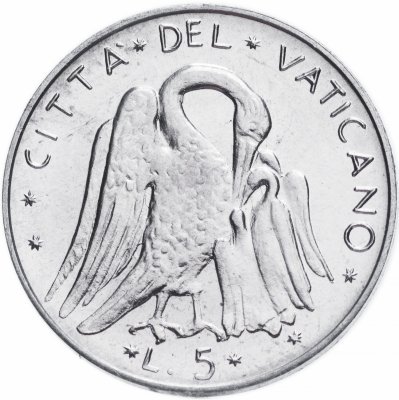 купить Ватикан 5 лир 1970