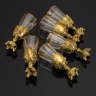 Купить Набор лафитников на фигурных ножках с цветочным декором в кофре на 6 персон, хрусталь, бронза, золочение, Российская Федерация, 2010-2015 гг.