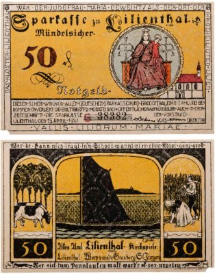купить Австрия нотгельды 50 пфеннигов 1921