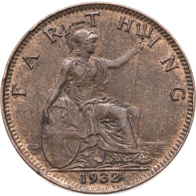 купить Великобритания 1 фартинг (farthing) 1932