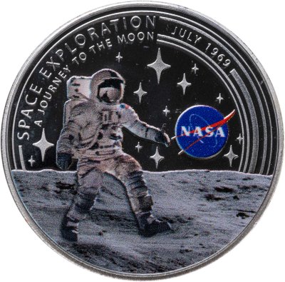 купить Соломоновы острова 1/2 доллара 2025 "НАСА - путешествие на Луну"