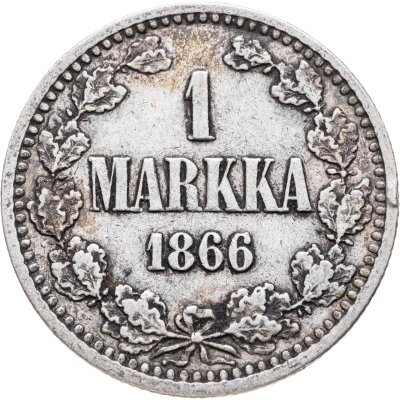 купить 1 марка 1866 S Российская Финляндия