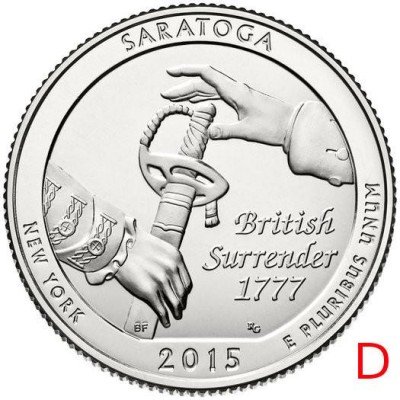 Купить США 25 центов (квотер) 2015 D — Саратога