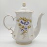 Купить Кофейник с цветочным декором, фарфор, деколь, Коростенский фарфоровый завод (КФЗ), СССР, 1960-1991 гг.