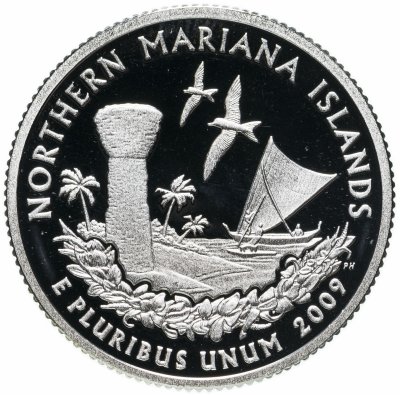 купить США 25 центов (квотер, 1/4 доллара, quarter dollar) 2009Северные Марианские островп