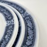 Купить Набор из блюда и двух тарелок в бело-кобальтовой гамме с растительным декором, фаянс, деколь, Brown-Westhead, Moore & Co. (BMW & C), Великобритания, 1863 г.