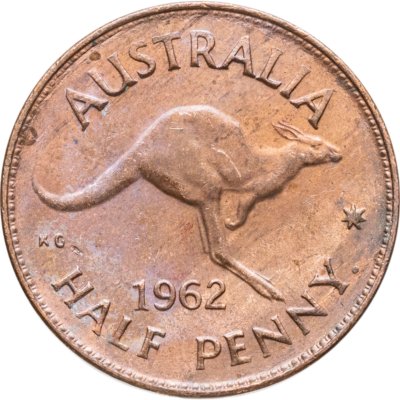 купить Австралия 1/2 пенни (penny) 1962